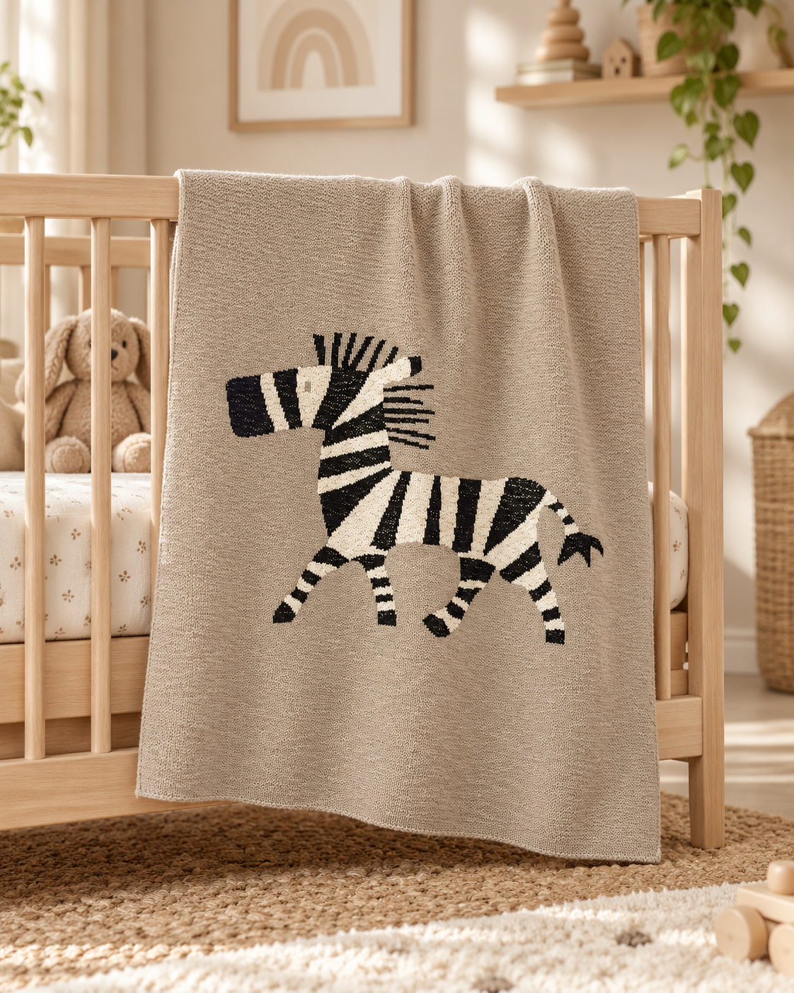 Zach Zebra Baby Blanket