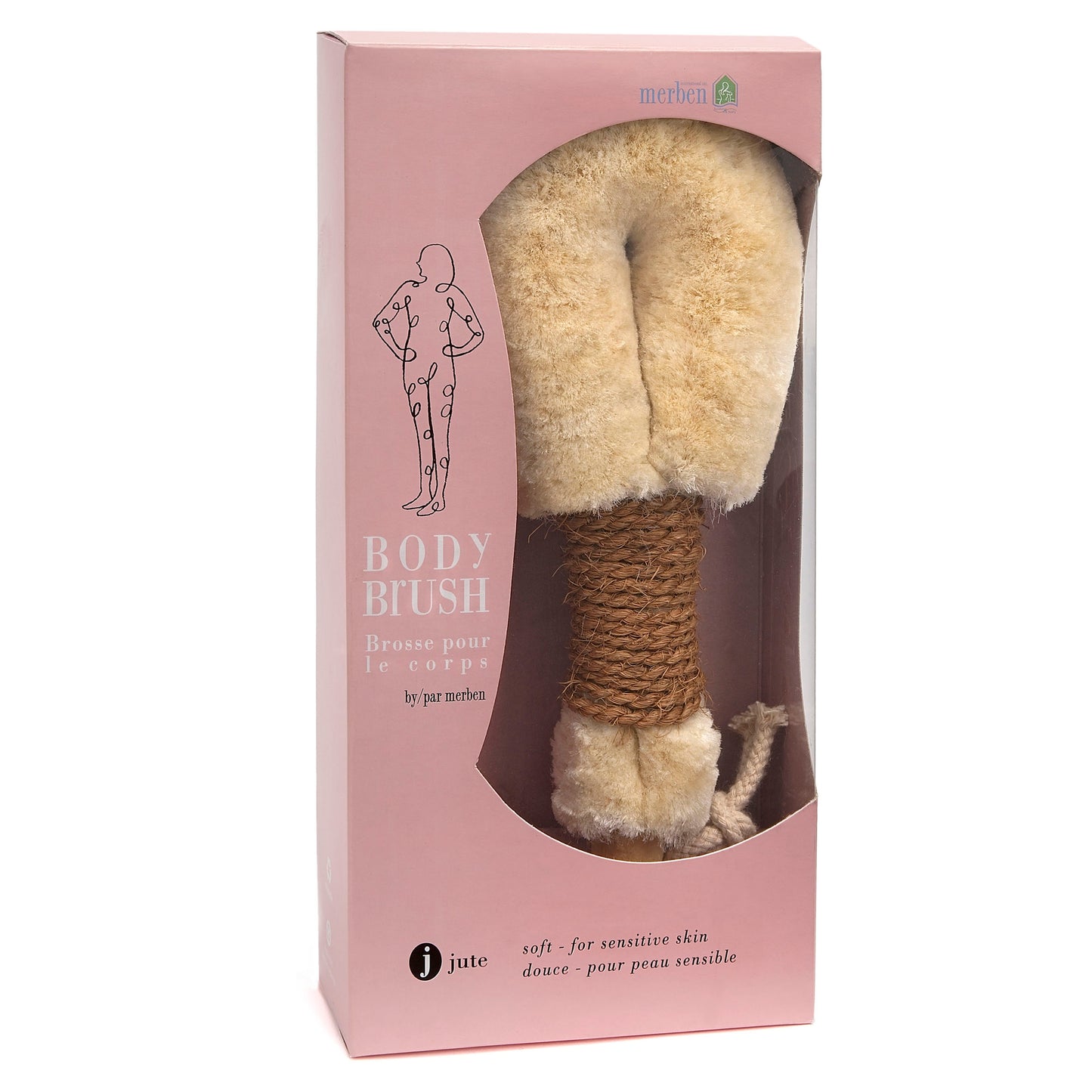 Jute Medium Body Brush - Brown Cord