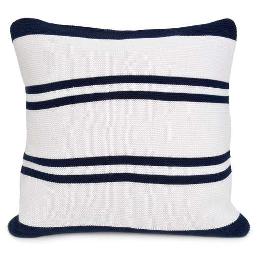 Hudson Striped Pillow - Navy