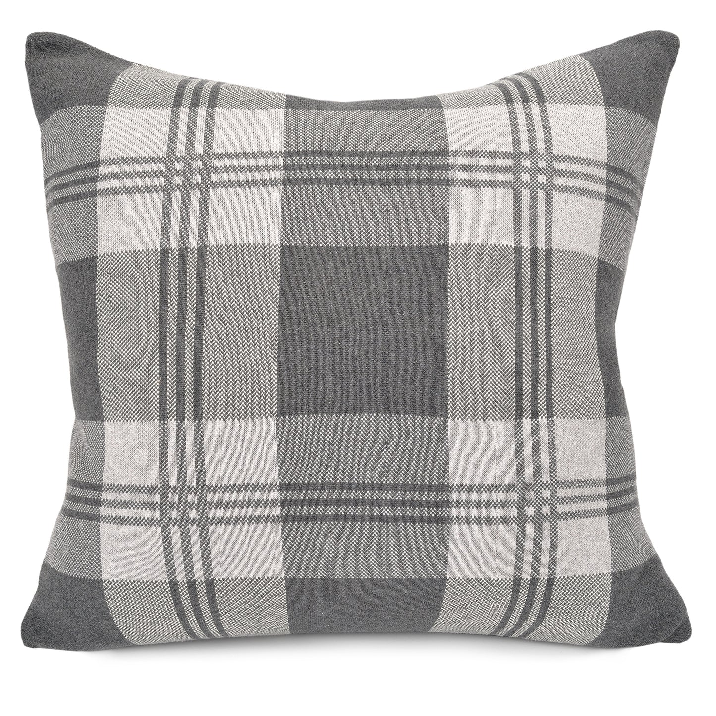 James Plaid Pillow - Grey