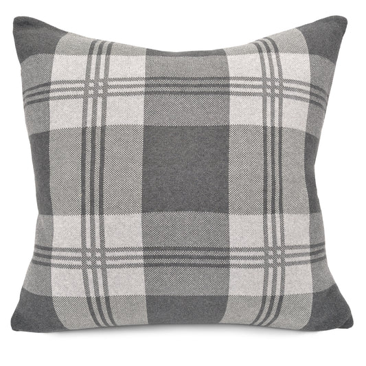James Plaid Pillow - Grey 20"x20"