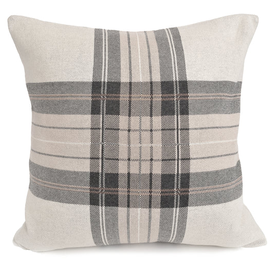 Naomi Plaid Pillow - Ivory 20"x20"