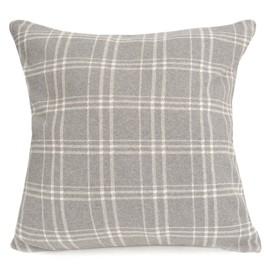 Thomas Plaid Pillow - Grey 20"x20"