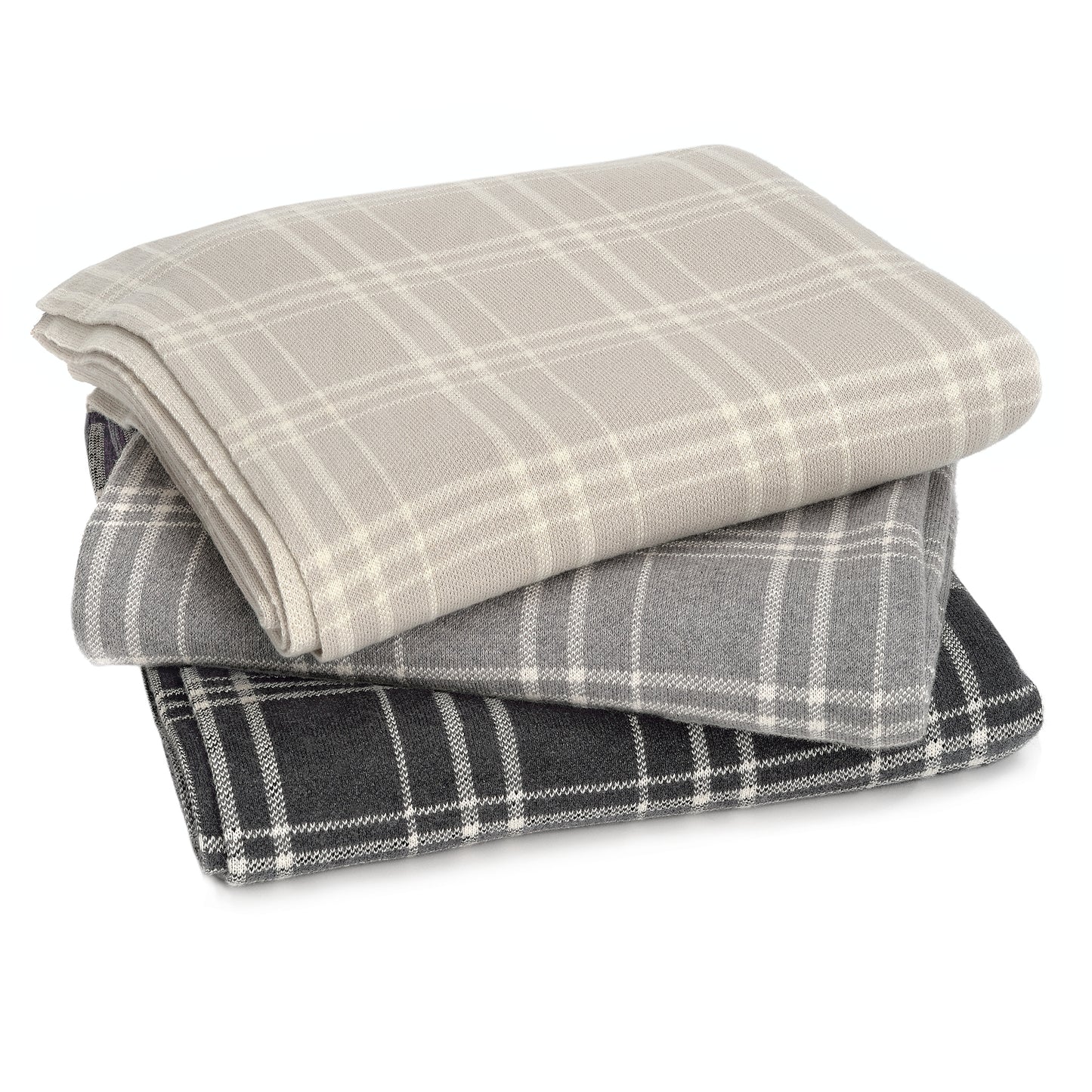 Thomas Plaid Throw - Charcoal