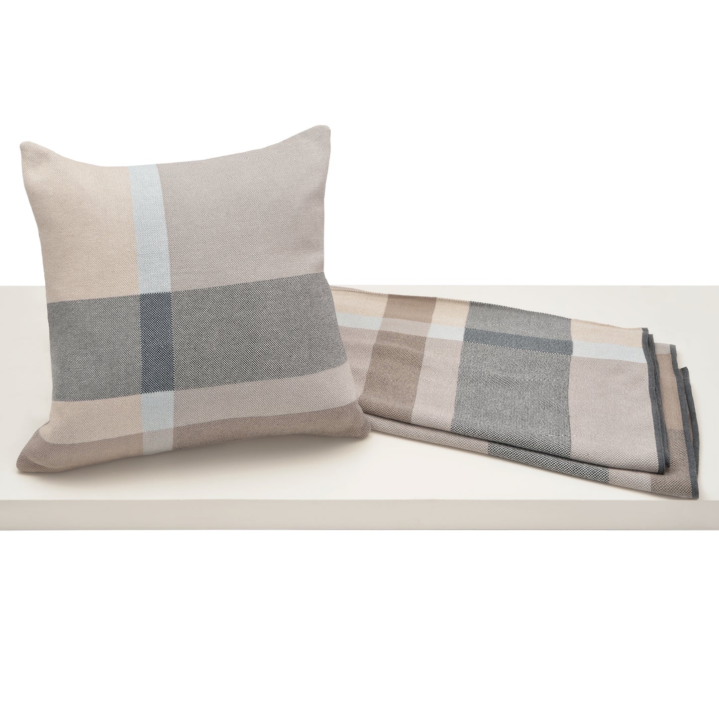 Rory Plaid Pillow - Beige