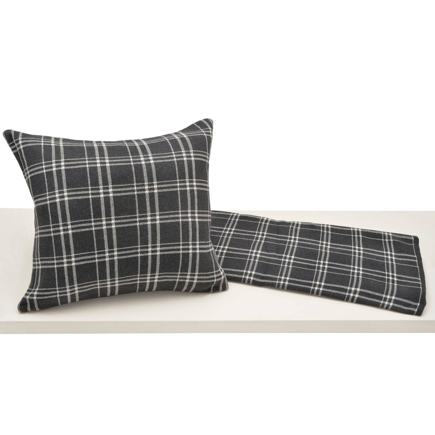 Thomas Plaid Pillow - Charcoal