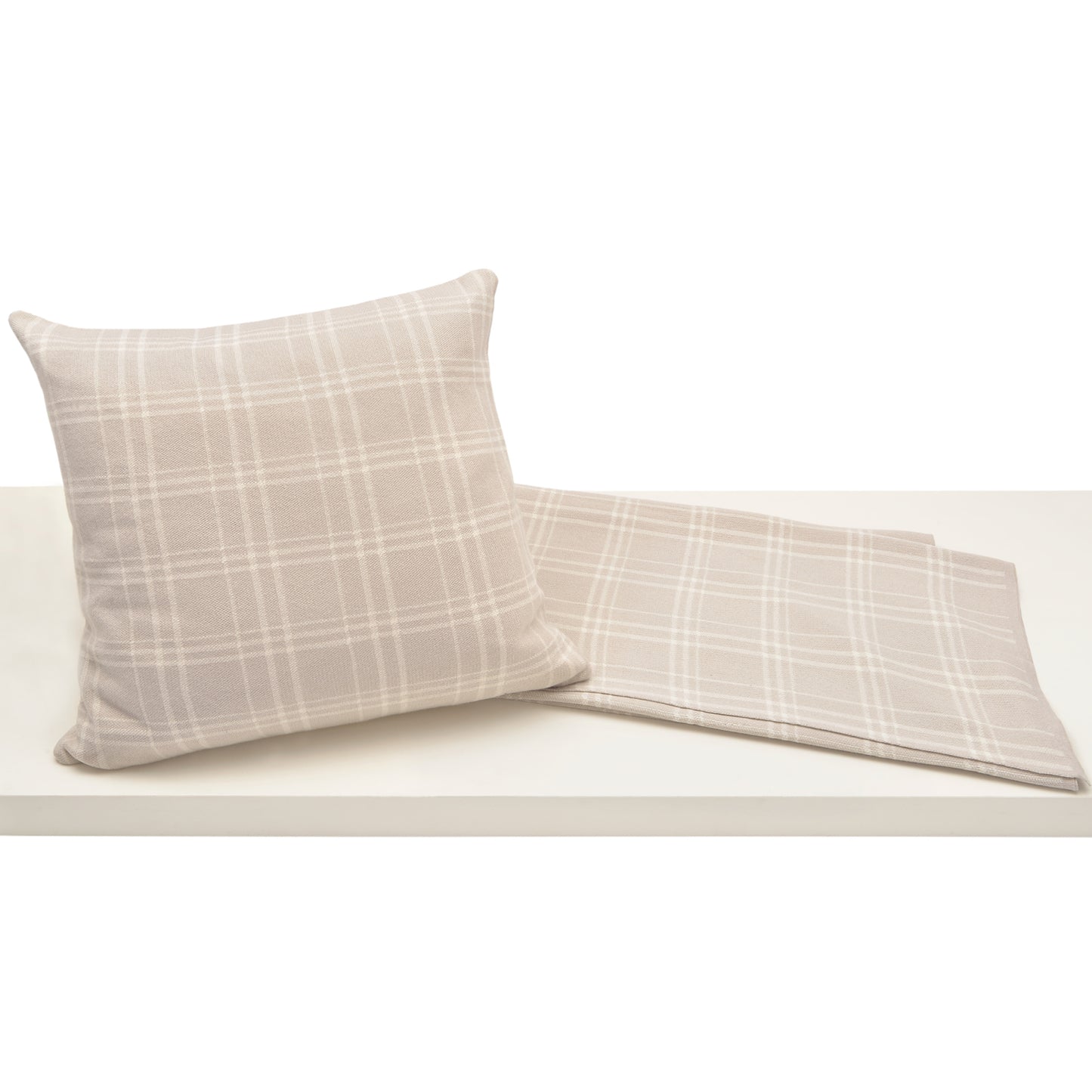 Thomas Plaid Pillow - Sand