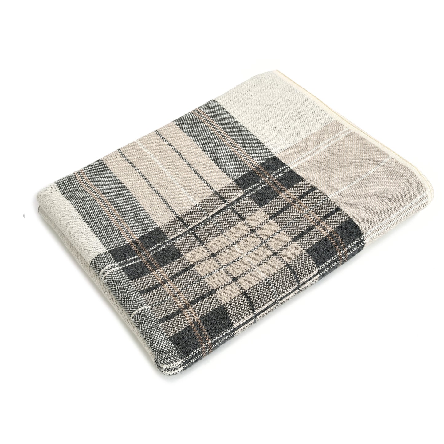 Naomi Plaid Throw - Ivory