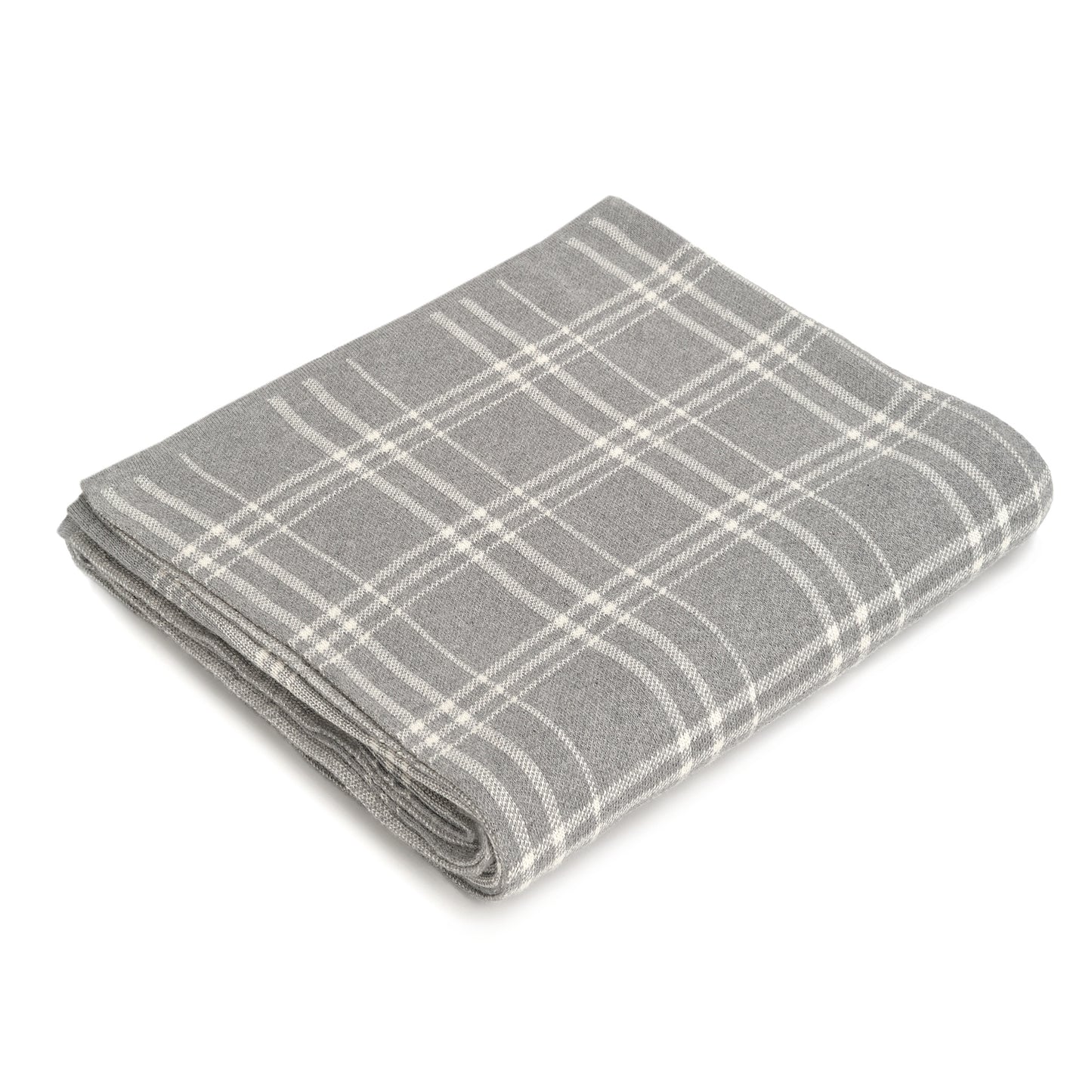 Thomas Plaid Throw - Grey