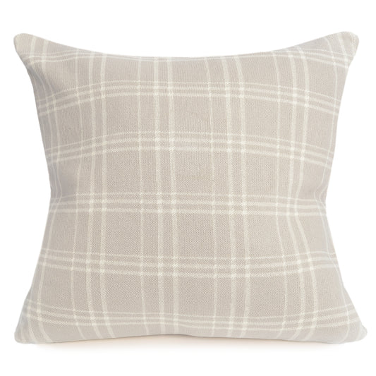 Thomas Plaid Pillow - Sand 20"x20"