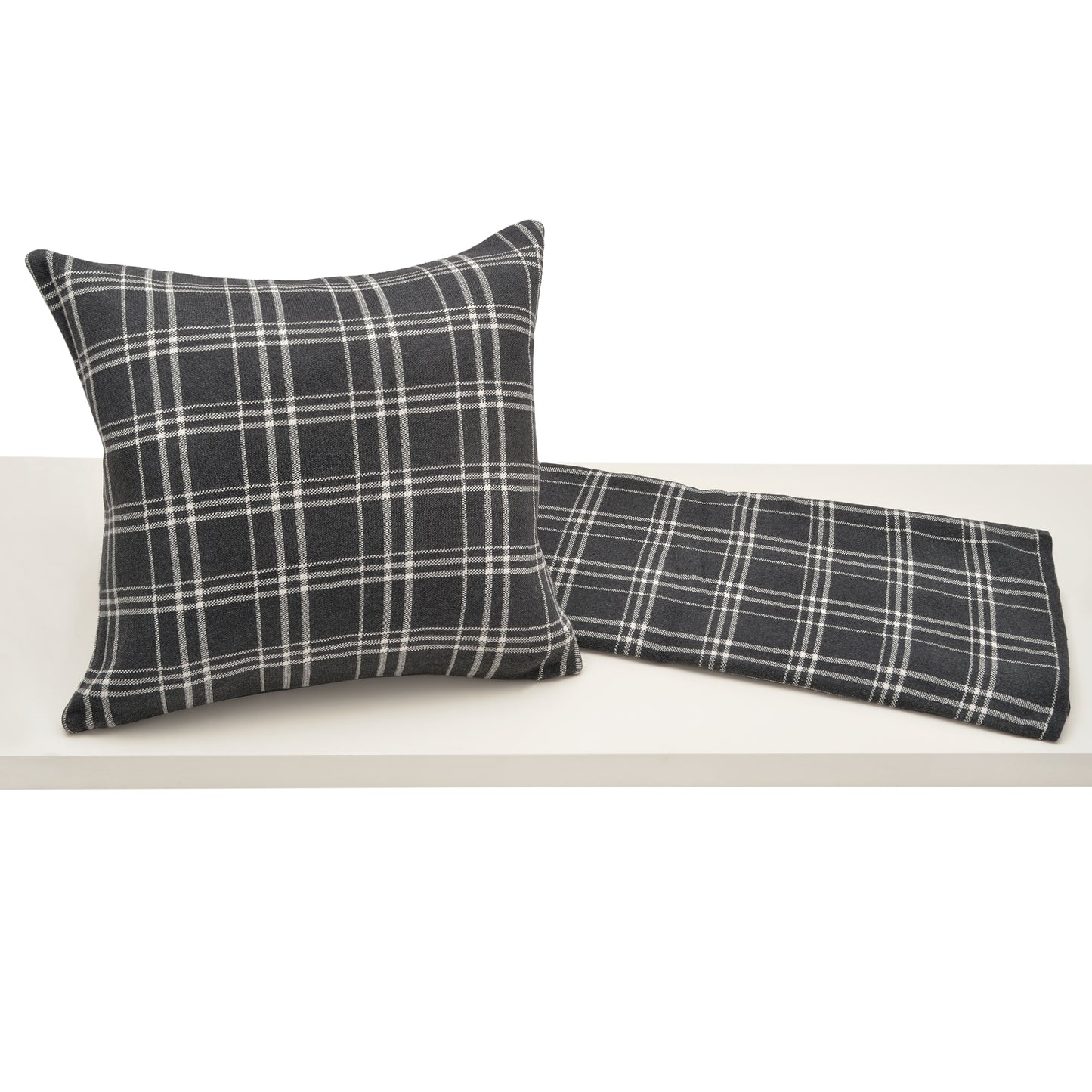 Thomas Plaid Throw - Charcoal