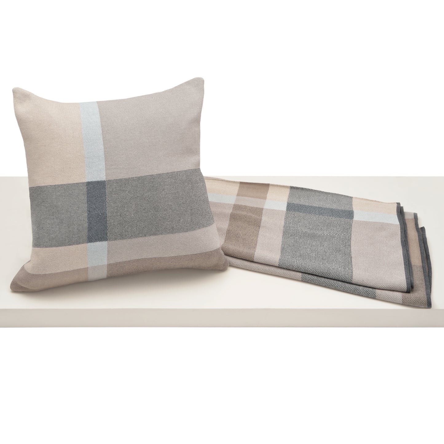 Rory Plaid Throw - Beige