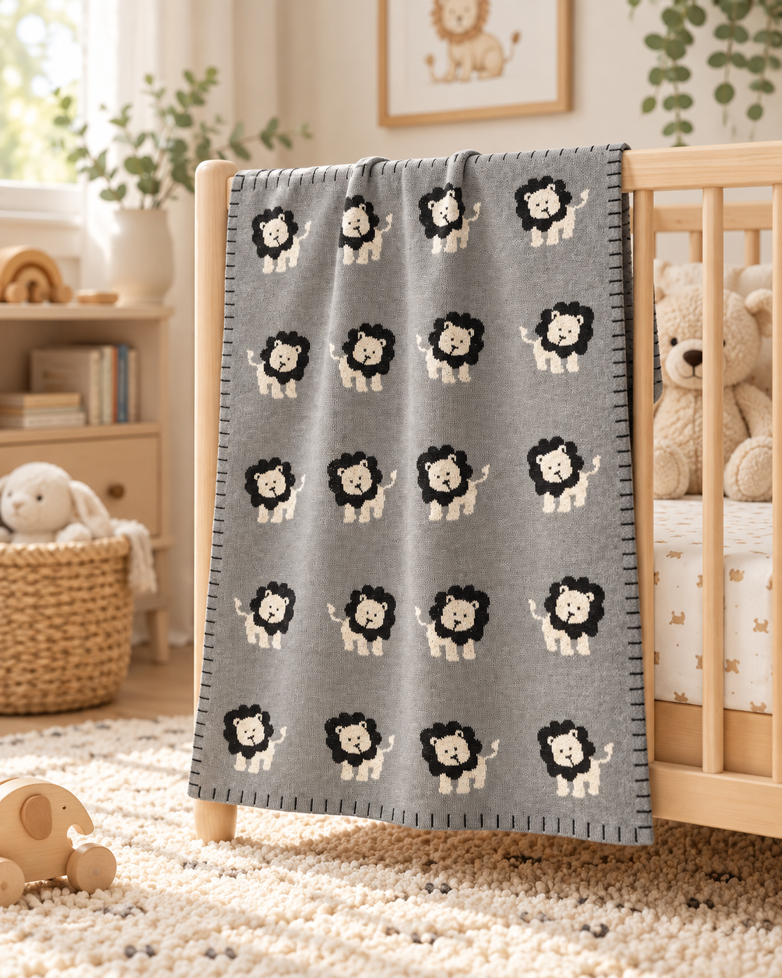 Logan Lions Baby Blanket