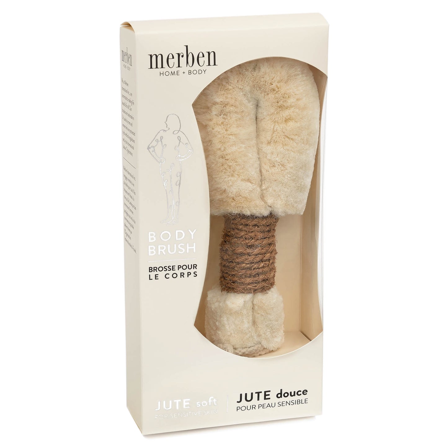 Jute Medium Body Brush - Brown Cord