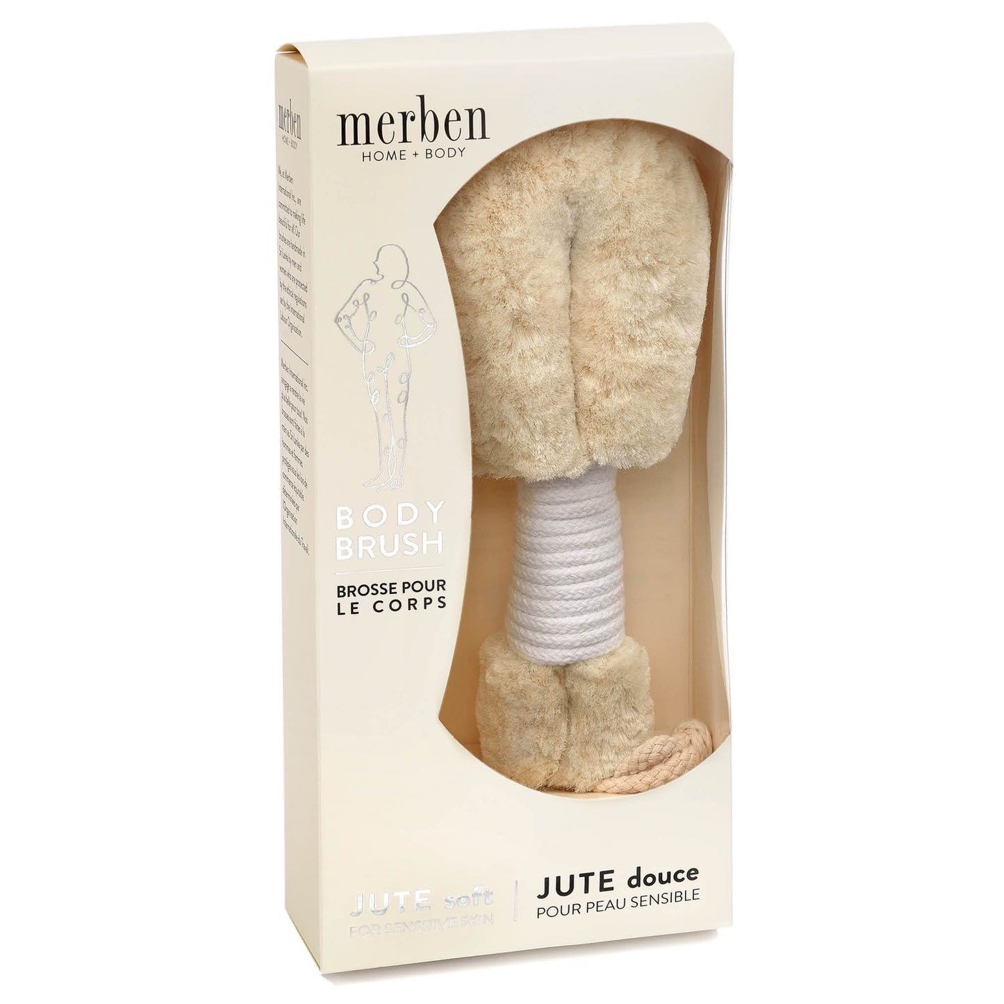 Jute Medium Body Brush - White Cord