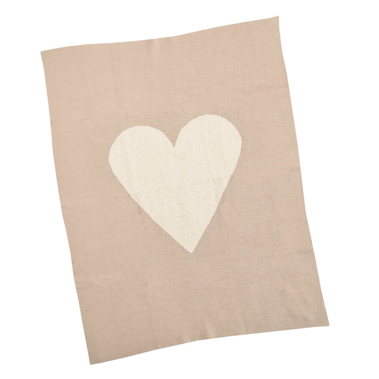 Charlotte Heart Baby Blanket - Sand