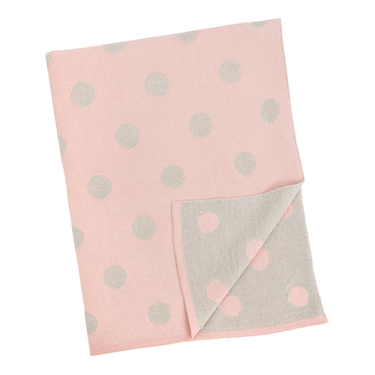 Kennedy Polka Dot Baby Blanket - Pink