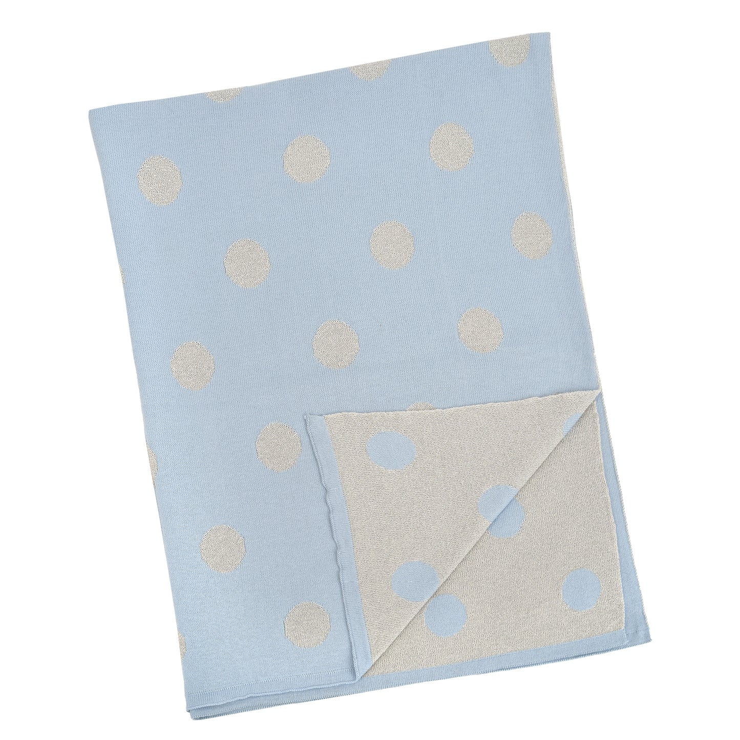 Kennedy Polka Dot Baby Blanket - Blue
