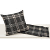 Oliver Plaid Pillow and Throw Set - Black