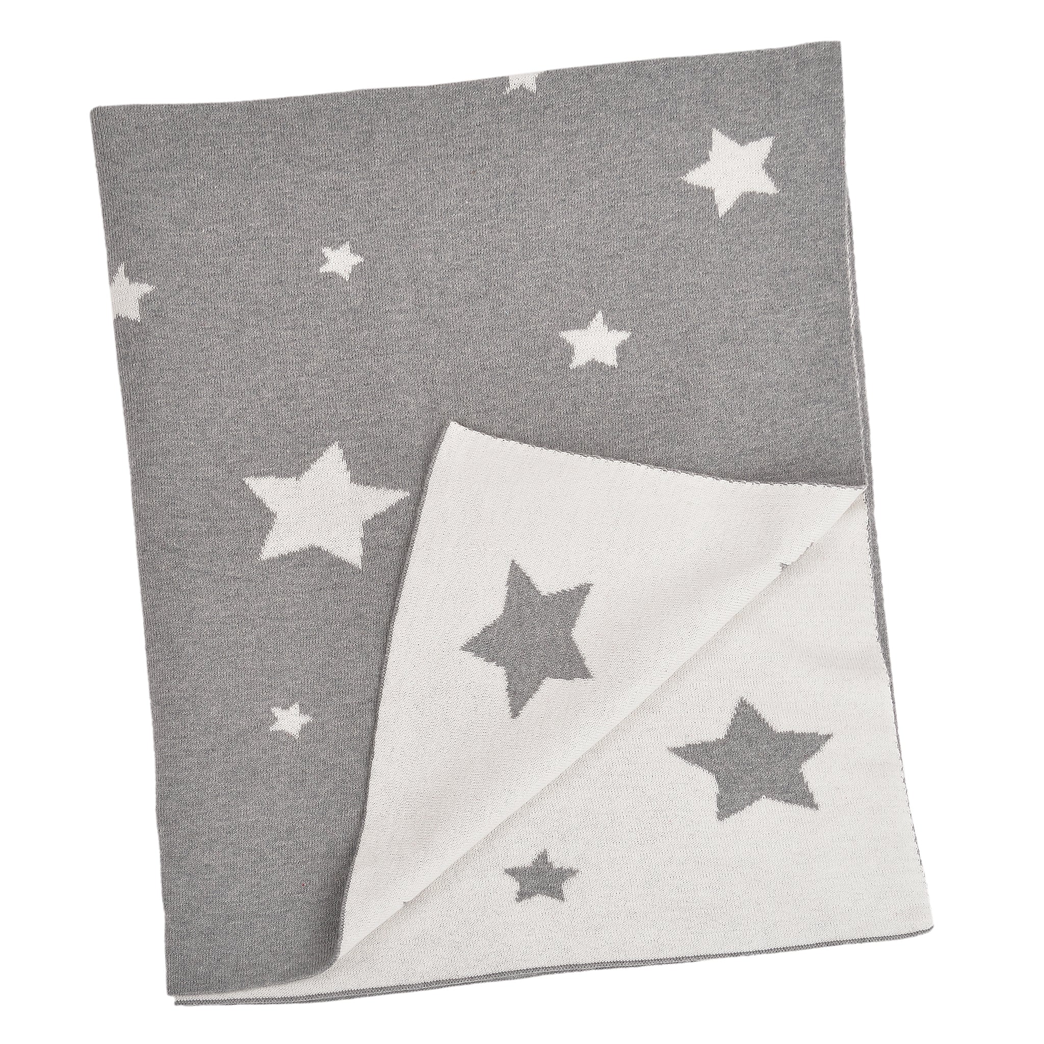 Riley Star Baby Blanket - Grey – Merben
