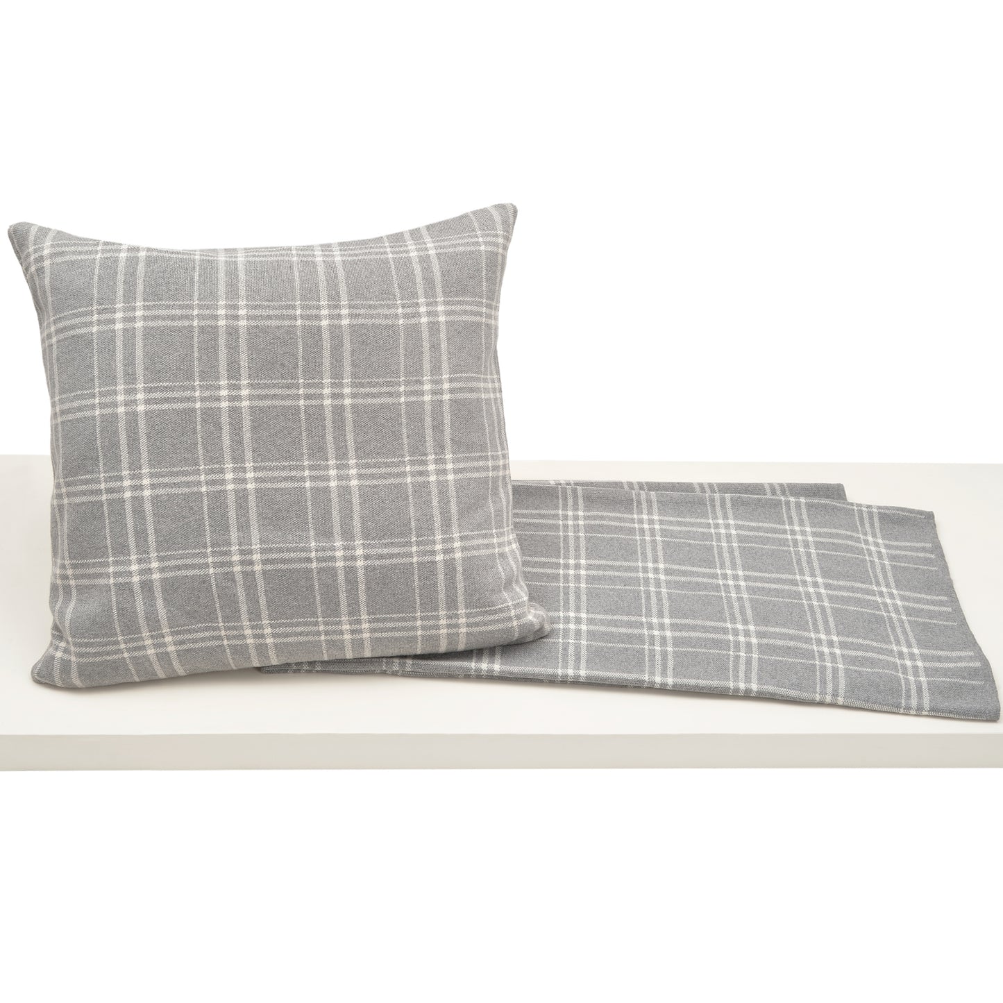 Thomas Plaid Pillow - Grey
